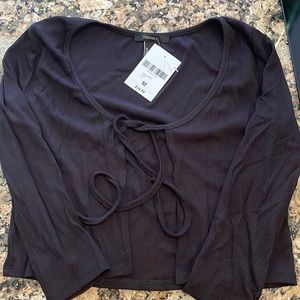 Forever21 tie-front knit top/cardigan